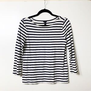 J.Crew Striped 3/4 Length Sleeve Tee Size Extra Small